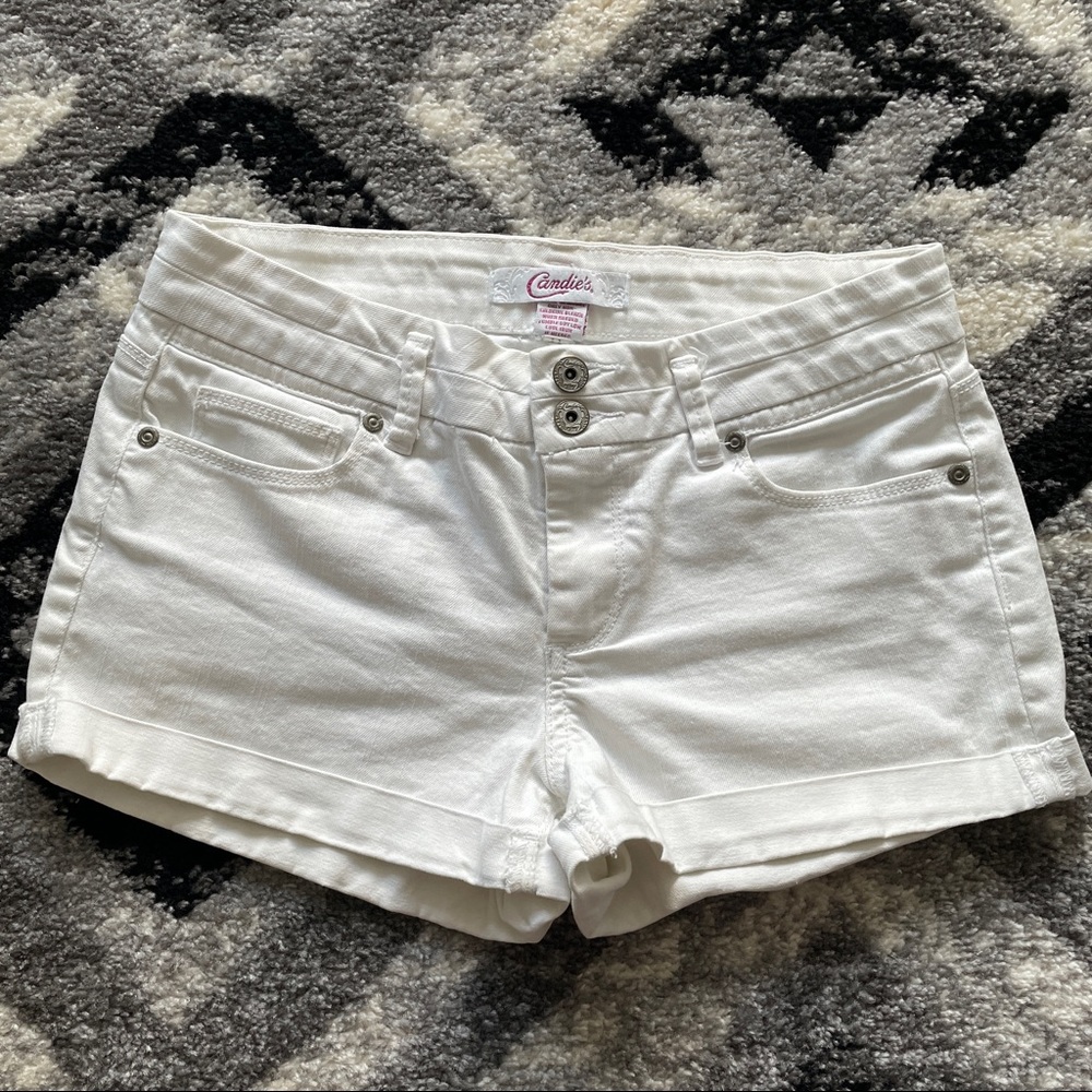 White Jean Shorts